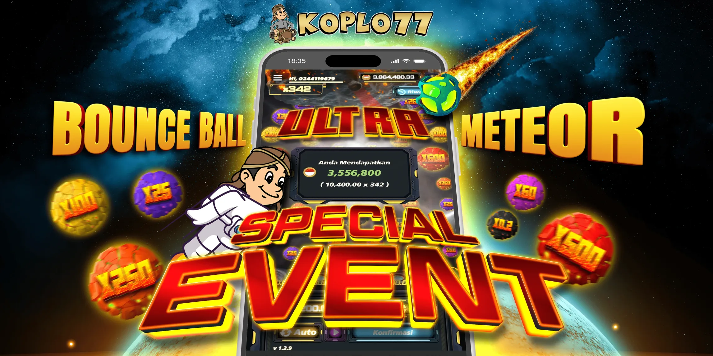 EVENT BOUNCE BALL METEOR X KOPLO77