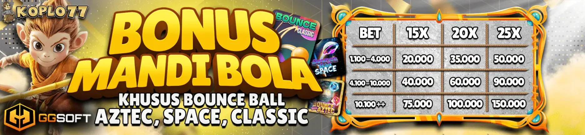 BONUS MANDI BOLA PROVIDER GG SOFT SPACE AZTEC CLASSIC