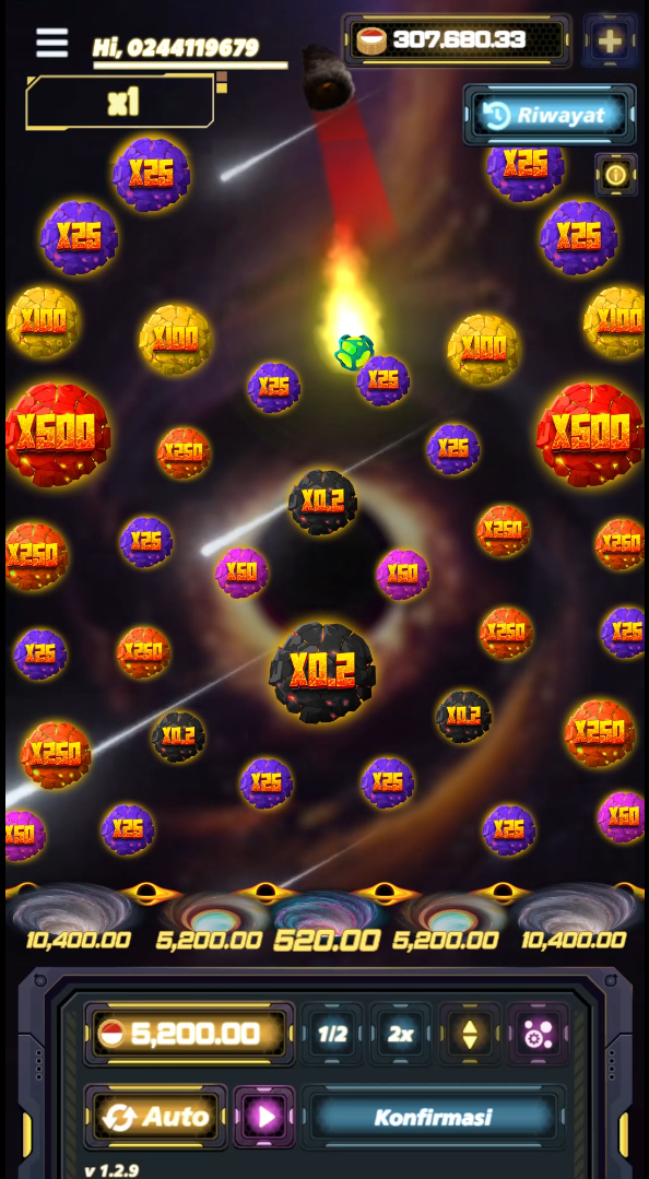 Tampilan METEOR BALL